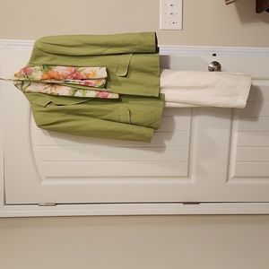 Le Suit Sz 12P linen Ladies suit